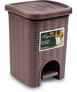 Pattumiera Pedale Elegance Mini Tortora L 6 Stefanplast
