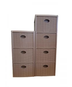 Stefanplast Cassettiera Elegance 3 Cassetti Tortora 30x40 H60 cm - Polipropilene Super Resistente - Portaoggetti con Ruote