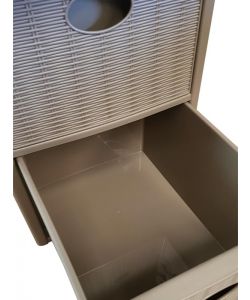 Stefanplast Cassettiera Elegance 3 Cassetti Tortora 30x40 H60 cm - Polipropilene Super Resistente - Portaoggetti con Ruote