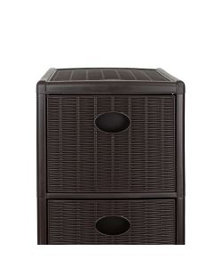Stefanplast Cassettiera 4 posti Elegance Moka 30x40 H80 cm - Polipropilene - Super resistente - Fornita montata