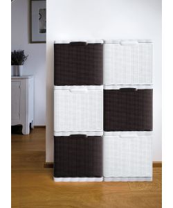 Stefanplast Scarpiera Elegance Moka 40x30 H40 cm - Modulo Impilabile