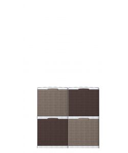 Stefanplast Scarpiera Elegance Moka 40x30 H40 cm - Modulo Impilabile