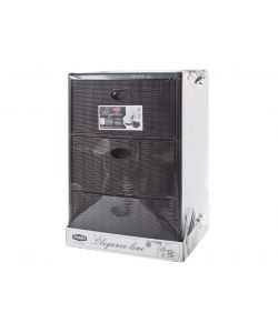 Stefanplast Cassettiera 3 posti Elegance Moka 40x40 H60 cm - Polipropilene - Super resistente - Fornita montata