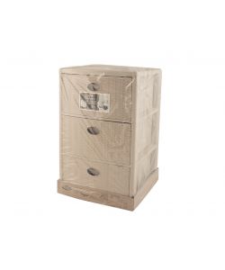 Stefanplast Cassettiera 3 posti Elegance Cashmere 40x40 H60 cm - Polipropilene - Super resistente - Fornita montata - 4 ruote