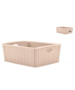 Stefanplast Cestino Elegance L Cashmere 36x29x13 cm Plastica Multiuso