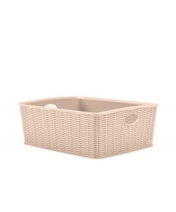 Stefanplast Cestino Elegance L Cashmere 36x29x13 cm Plastica Multiuso