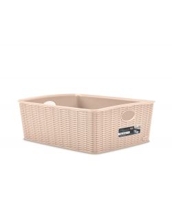 Stefanplast Cestino Elegance L Cashmere 36x29x13 cm Plastica Multiuso