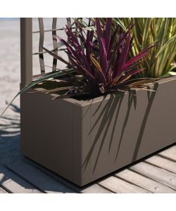 Stefanplast Fioriera Ethica Tortora 80x36 cm con Spalliera Rampicanti