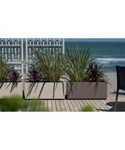 Stefanplast Fioriera Ethica Tortora 80x36 cm con Spalliera Rampicanti