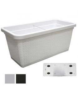Vaso Natural Rett. Bianco      80X40 H 34 Stefanpl