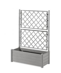 Stefanplast Fioriera con Spalliera Italia - Grigio - 100x43x142 cm