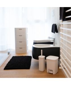 Stefanplast Cassettiera Domus in Plastica Bianca 4 Cassetti - H80 cm