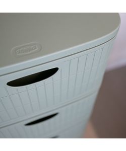 Stefanplast Cassettiera Domus in Plastica Bianca 4 Cassetti - H80 cm