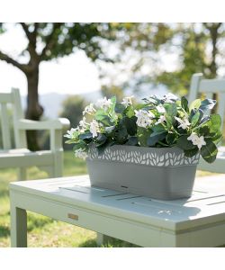 Stefanplast Balconetta Cloe Grigio Stone 30x13 H12 con Riserva Acqua