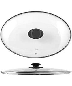 Home Coperchio Vetro Trasparente Bordo Inox 26 cm - Stile Compact Silver