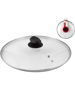 Home Coperchio Vetro 30 cm Nero per Pentole e Padelle - Made in Italy