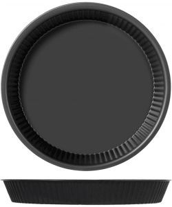 Home Stampo Crostata Antiaderente 28 cm Rotondo Nero in Metallo