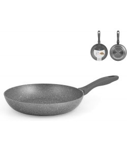 H&H Padella Antiaderente Grigia 20 cm con Fondo Induzione Rotonda