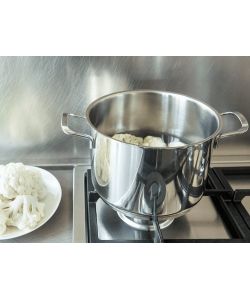 H&H Pentola in Acciaio Inox 18 cm Argento - Coperchio Incluso, 3,5 L