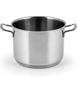 H&H Pentola in Acciaio Inox 18 cm Argento - Coperchio Incluso, 3,5 L