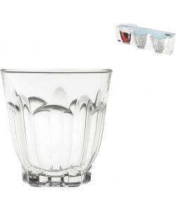 Chio Set 3 Bicchieri Epoque in Vetro Trasparente 24 cl - 8,5x9 cm