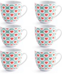 Royal Norfolk Set 6 Tazzine da Caff� in Porcellana Surreal Spring 90cc