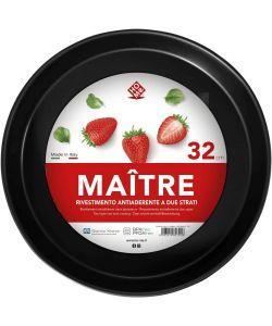 Home Tortiera Liscia Maitre Antiaderente 32 cm Rotonda Silver