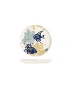 H&H Servizio Tavola Piatti 18 Pz Bahamas - Stoneware Elegante - Design Tropicale