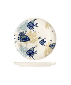 H&H Servizio Tavola Piatti 18 Pz Bahamas - Stoneware Elegante - Design Tropicale