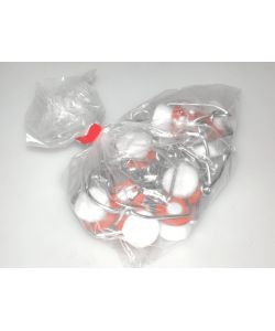 Home Confezione 10 Tappi Bianco/Rosso per Bottiglia 10x8x6 cm