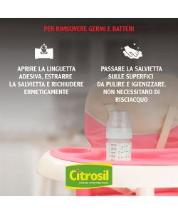 CITROSIL Salviette Igienizzanti Multisuperfici Limone 40 Panni