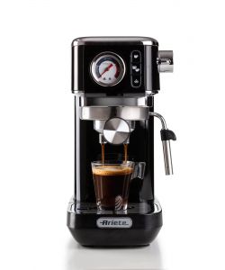 Ariete Macchina Caff� Espresso Slim 1300W Nero con Maxi-Cappuccino