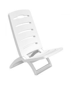 Sandy Spiaggina pieghevole bianca 37,5x55x65 cm resistente intemperie