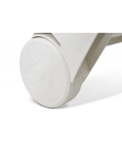 Lettino Pieghevole Cancun Bianco 72x190 cm con Ruote e Schienale Regolabile