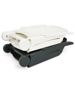 Lettino Pieghevole Cancun Bianco 72x190 cm con Ruote e Schienale Regolabile