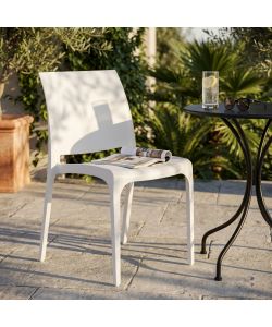 Cosma Sedia Volga Bianco Impilabile in Polipropilene 46x54x80 cm