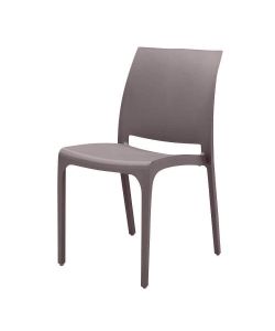 Cosma Sedia Volga Taupe Impilabile in Polipropilene 46x54x80 cm