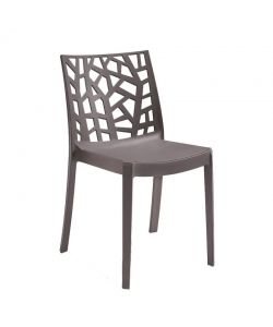 Cosma SEDIA MATRIX Taupe Impilabile in Polipropilene 55x47x82 cm