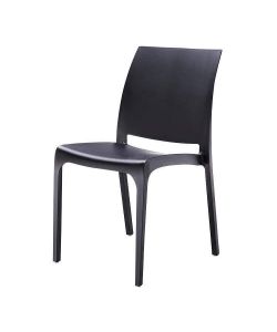 Cosma Sedia Volga Antracite Impilabile 46x54x80 cm Senza Braccioli