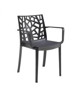 Cosma Poltrona Matrix grafite impilabile in polipropilene 55x58x82 cm