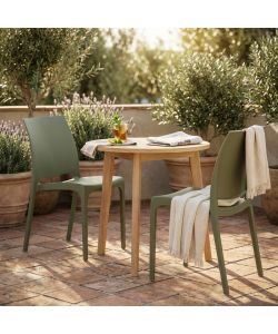 Cosma Sedia Volga Verde Impilabile 46x54x80 cm per Cucina