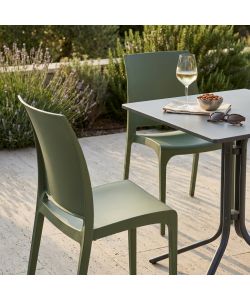 Cosma Sedia Volga Verde Impilabile 46x54x80 cm per Cucina