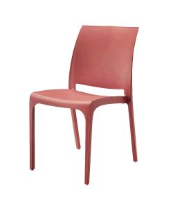 Cosma Sedia Volga Impilabile in Polipropilene Rosso 46x54x80 cm