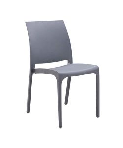 Cosma Sedia Volga Grigia Chiara 46x54x80 cm in Polipropilene Imbottita