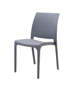 Cosma Sedia Volga Grigia Chiara 46x54x80 cm in Polipropilene Imbottita