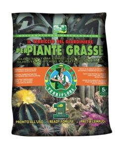 Terriflora Terriccio per Piante Grasse 5L - Substrato Nutriente e Drenante