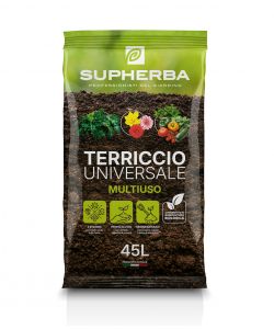 Supherba Terriccio Universale 45L - Pronto all'uso per piante verdi e fiori