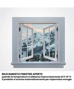Ardes Termoconvettore Ceramico da Parete Bianco 2000W - 45x12x22,3 cm