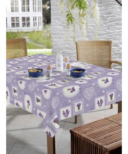 Tovagliato in Pvc impermeabile al metro vichy lavanda