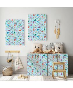 Plastica Adesiva Decorativa Sealife 45 cm x 2 m Animali Marini